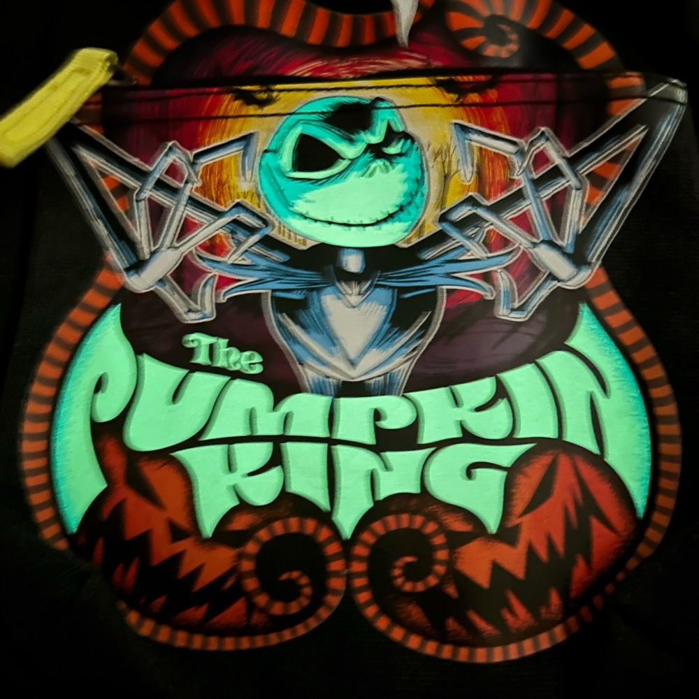 Glow In The Dark Disneyland The Pumpkin King Crossbody Sling Bag